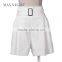 Guangzhou Maxnegio Wholesale 2016 New Style Fashion Loose Casual Women Shorts Black/ White with Belt