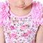 Mommyhome floral baby icing tee shirts flutter sleeve girls top M7030102
