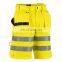 Hot sale polyestecotton drill high visibility work short pants with reflective tape