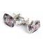 Purple Enamel Cuff Links Men's Designer Cufflinks