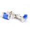 Luxury blue stone mens shirt cufflinks