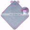 Pretty Pink 100% Cotton Bamboo Baby Hooded Towel Custom Cute Kids Elephant Baby Towel