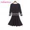 High Quality Plus Size Soft Long Sleeve Black Free Shipping Dresses