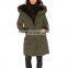 Hotcakes fashion faux fur women parka women winter jacket long style coats