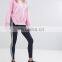 Hotcakes Women Autumn Wear High Neck Pink Sweatshirt With Split Sides
