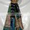 Indian Embroidery Silk Scarf & Stole Reversible Silk Long Dupatta Patchwork Neck Wrap Women Stole