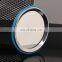 Blue tin badge with logo customized
