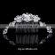 Elegant Crystal Tiara Butterfly Headwear Hair Comb Decorated With Flower