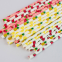 s Paper Straws Fruit Pattern Drinking Straws Decorative Paper Straws Summer Party Drinking Straws for Hawaiian Birthday Wedding Party Decoration