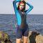 Women's one piece 3mm neoprene long sleeve shorts rash guard diving wetsuit surfing suit diving suit with zipper