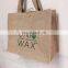 promotional Custom printing Eco nature heavy duty large grocery jute burlap tote bag