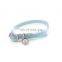 New high-end pet collar transparent crystal lattice cat dog bell collar