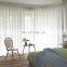 Plain Linen Fabric Ready Made White Sheer Bedroom Curtain