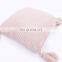 2018 hot sales 100%acrylic decorative rib knitted cushion cover with lantern tassels