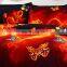 3D Fire Butterfly Bedding Set Reactive Printing 100% Polyester Duvet Cover Set
