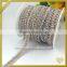 Wholesale resin beads galvanized chain hotfix rhinestone banding for shoes FHRS-024