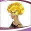 yellow cock synthetic football sports fan wigs