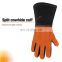 HANDLANDY TIG weld glove split deerskin leather long working gloves labor Multiple Protection