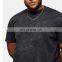 Wholesale  Cotton 5XL Men Plus Size Black Washed T Shirt