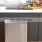 Newest recycling bin 2 compartments 56L soft closing trash can stainless steel large recycle household pedal bin