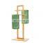 New design wood bathroom two tier towel rack free standing bathroom towel rack hot sale household bathroom bamboo towel rack