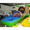 Commercial inflatable water slide with pool cyclone inflatable water slip and slide