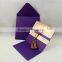 Purple Elegant Embossed Ribbons And Bows Wedding Invitations with tassel