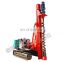 Hydraulic screw and vibratory hammer pile driver for solar project
