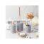 Bathroom Accessories Set Toilet Brush Holder Soap Dispenser Tumbler Soap Dish Linear Shape Concrete With Color Coating