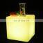 lighted led cube chair outdoor seating / PE plastic with 16 colors RGB led changing rechargeable 3D Led cube