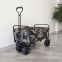 Heavy Duty Foldable Garden Cart Utility Folding Wagon 4 Wheels Camping Cart Beach Trolley