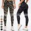Wholesale Camouflage Printed Leggings Custom Sports Tights High Waist Butt Lifting Gym Fitness Pants Women Camo Yoga Leggings