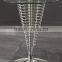 Fancy design steel rod base Glass top coffee table