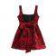 Spring new dress, women's print, slim fit, slimming and casual suspender design, niche and versatile