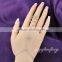 Adjustable size imitation jewelry white gold crystal finger chain ring bracelet