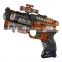 Die cast material soft bullet gun transformable robot toy