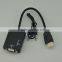 Whosesale hdmi to vga converter hdmi to vga and audio adapter for PC DVD HDTV