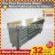 46 in. 9 drawer stainless steel mobile tool cabinet with solid wood top, black