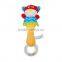 Soft Plush Educational Animal Rattle Hand Bells Baby Toy