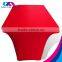 advertise used spandex exhibition custom stretch table cloth and table cover