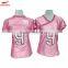 Crew Neck White 100% Polyester Wholesale Custom Women Football Jerseys Quality Choice