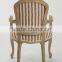 French style classic wooden Fabric armchair(CH-859-OAK)