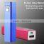 Colorful Square Portable Power Bank 2600mah External USB Battery Charger for Samsung galaxy iphone mobile phones OEM logo