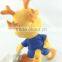 Factory new cuddly standing yellow dragon stuffed plush toy