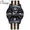 Chaxigo new custom logo auto date watch manufacturer design fashion fabric men wrist watches 2016