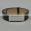 Couple stainless steel jewelry leather bracelet wholesale plain leather bracelet wider leather bracelets bangles