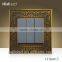 Hot Factory Wallpad Luxury Zinc Alloy UK Standard Lamp 16A 110-250V Electrical Swtich Light Wall Switch3 Gang Reset Swith