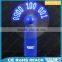 Wholesale portable flashing LED slogan fan