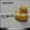 New arrival plastic cute yellow duck shaped keychain with lighter