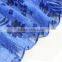 blue color flower and leaves printing fashion women custom woven scarves